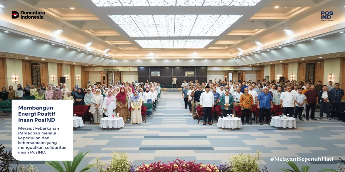 Lewat pembinaan rohani dan santunan, Pos Indonesia mengajak seluruh insan perusahaan memperkuat nilai spiritual dan semangat berbagi.