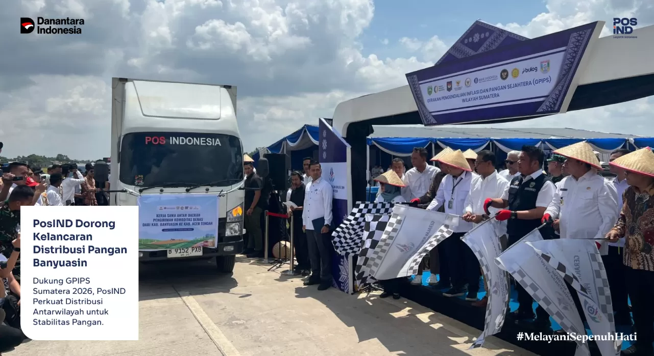 Pos Indonesia dukung GPIPS Sumatera 2026 dengan optimalkan distribusi pangan antarwilayah demi jaga stabilitas harga dan ketahanan pangan nasional. (Dok. Pos Indonesia)
