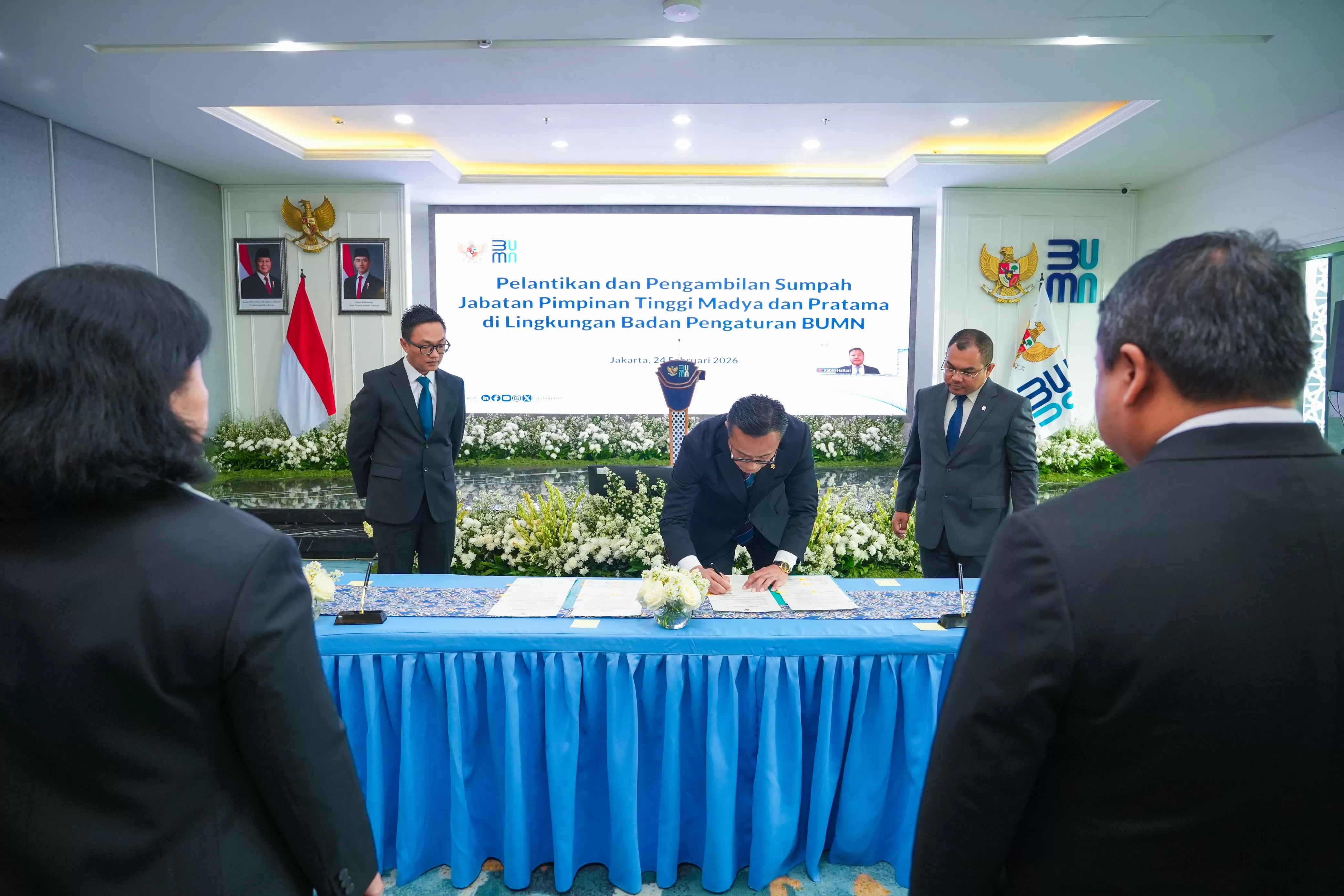 Kepala BP BUMN, Dony Oskaria lantik pejabat Eselon I-II, siapkan transformasi dan restrukturisasi 1.000 entitas jadi 200-300. (Dok. BP BUMN)