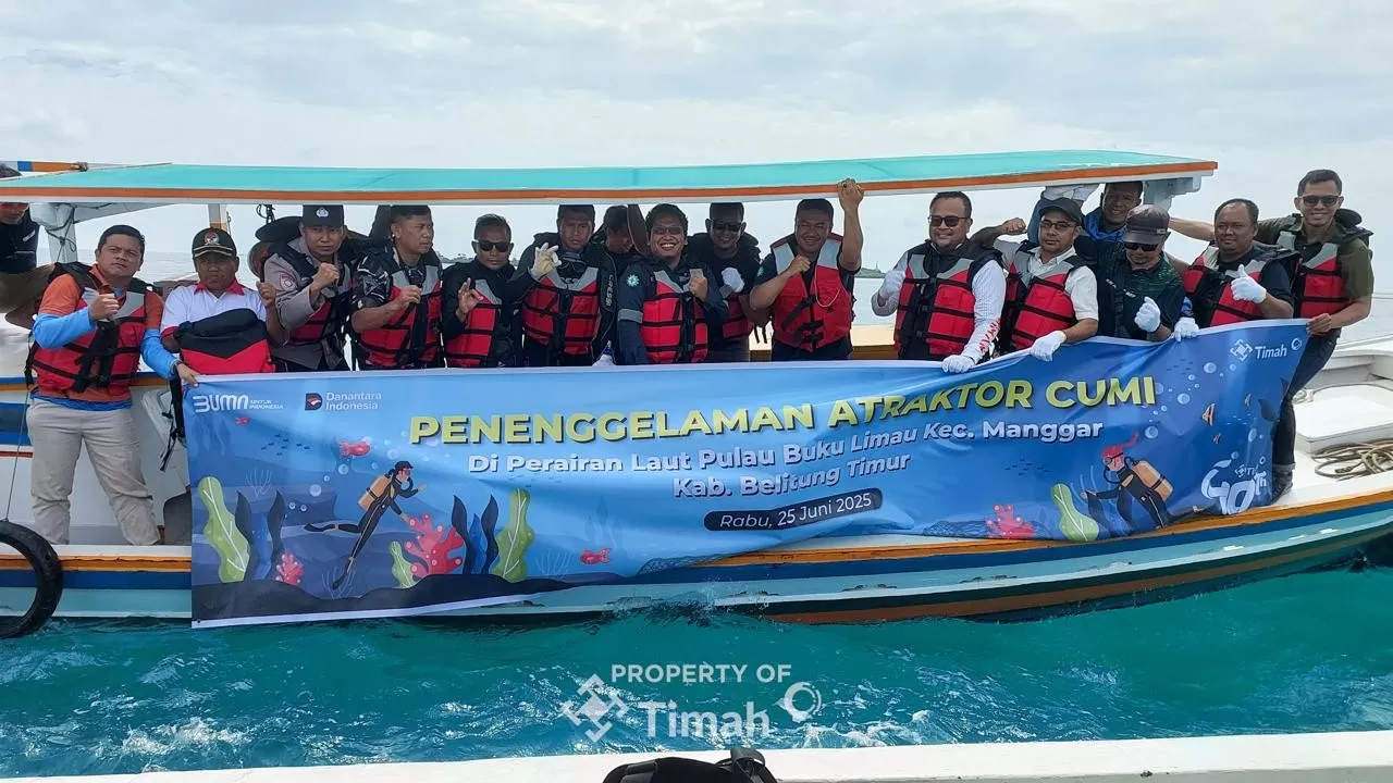 Atraktor cumi yang ditenggelamkan PT TIMAH diharapkan membuat nelayan lebih mudah menangkap hasil laut bernilai tinggi.