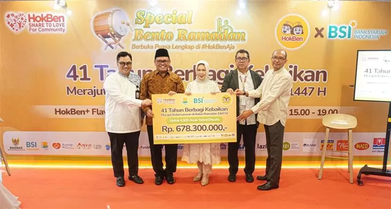 Kolaborasi BSI dan HokBen pada Ramadan tahun ini menjangkau lebih banyak anak yatim sekaligus mendorong kemudahan berbagi melalui aplikasi BYOND by BSI.