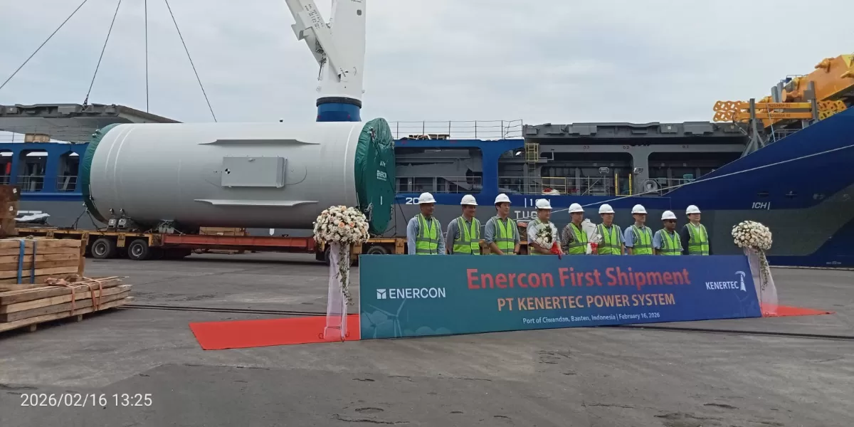 PTP Nonpetikemas Cabang Banten tangani ekspor perdana Wind Mill Tower ke Kanada, perkuat dukungan untuk industri energi terbarukan nasional. (Dok. PTP Nonpetikemas)