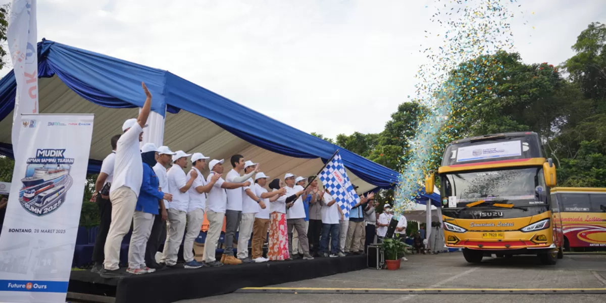 Mudik Gratis Pupuk Kaltim 2026 untuk 400 peserta, 10 bus ke Samarinda, Balikpapan & Banjarmasin. Cek rute, jadwal 18 Maret, dan cara daftarnya. (Dok. Pupuk Kaltim)