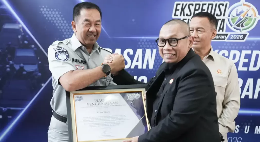 Jasa Raharja ikut melepas Ekspedisi Elshinta Mudik Lebaran 2026 sebagai bagian kolaborasi nasional untuk memantau jalur mudik dan memperkuat keselamatan transportasi. (Dok. Jasa Raharja)