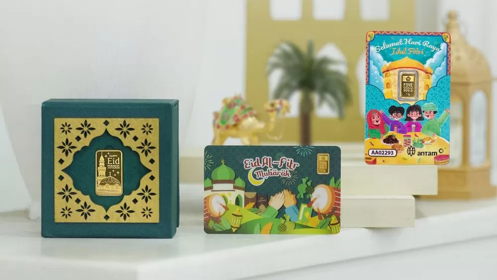 Koleksi emas &ldquo;Gempita Hari Raya&rdquo; dari ANTAM hadirkan makna Lebaran dalam bentuk logam mulia.