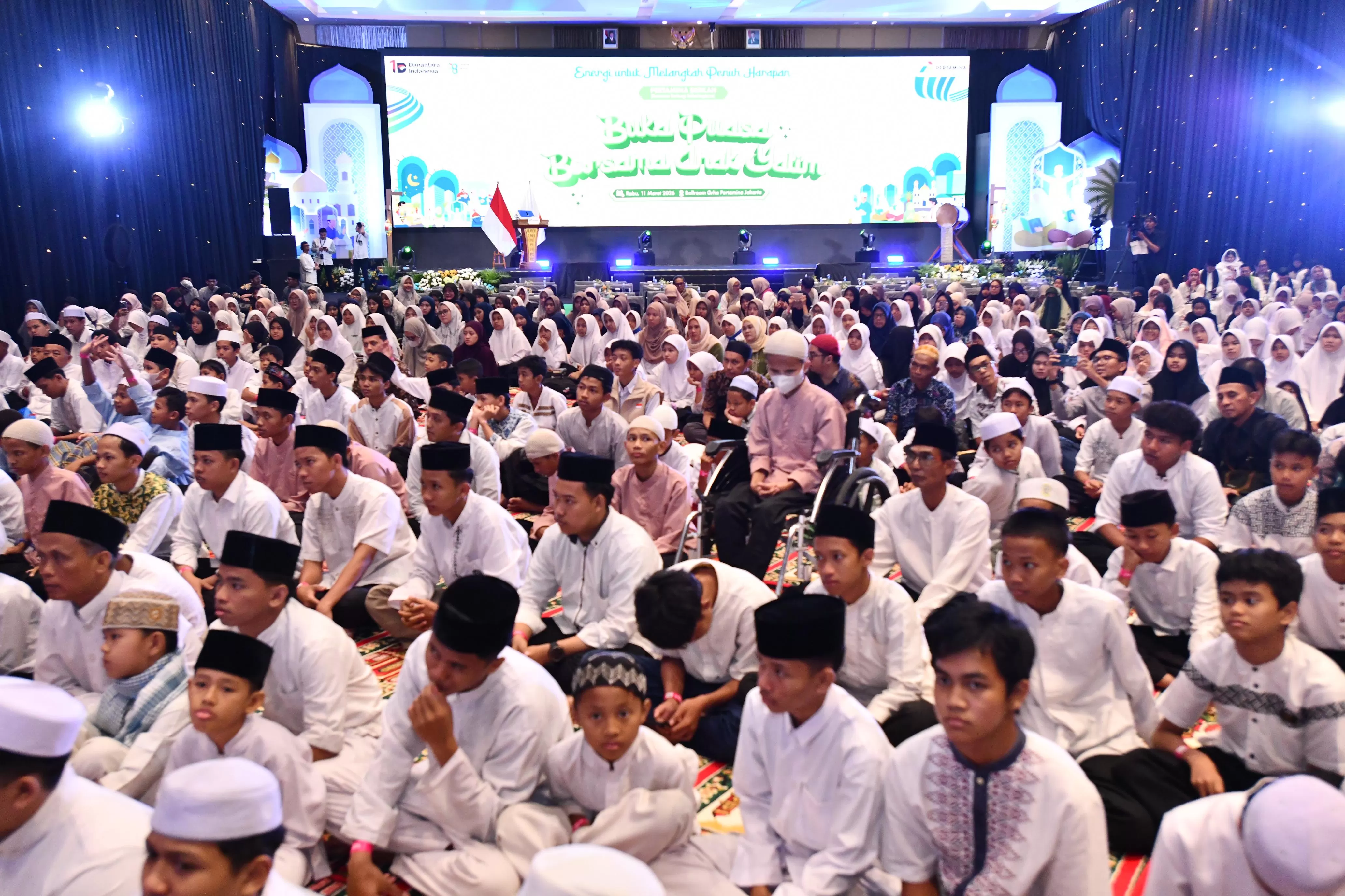 Acara Buka Bersama dengan Anak Yatim yang digelar di Grha Pertamina, Rabu (11/3/2026). (Dok. Pertamina)