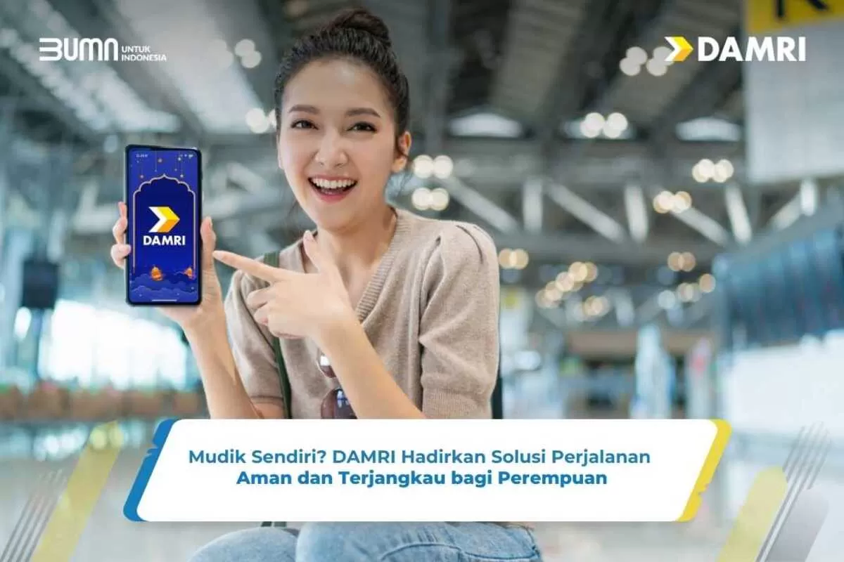 DAMRI meluncurkan fitur Pink Zone di aplikasi DAMRI Apps untuk meningkatkan kenyamanan perempuan yang mudik saat Lebaran 2026. (damri.co.id)