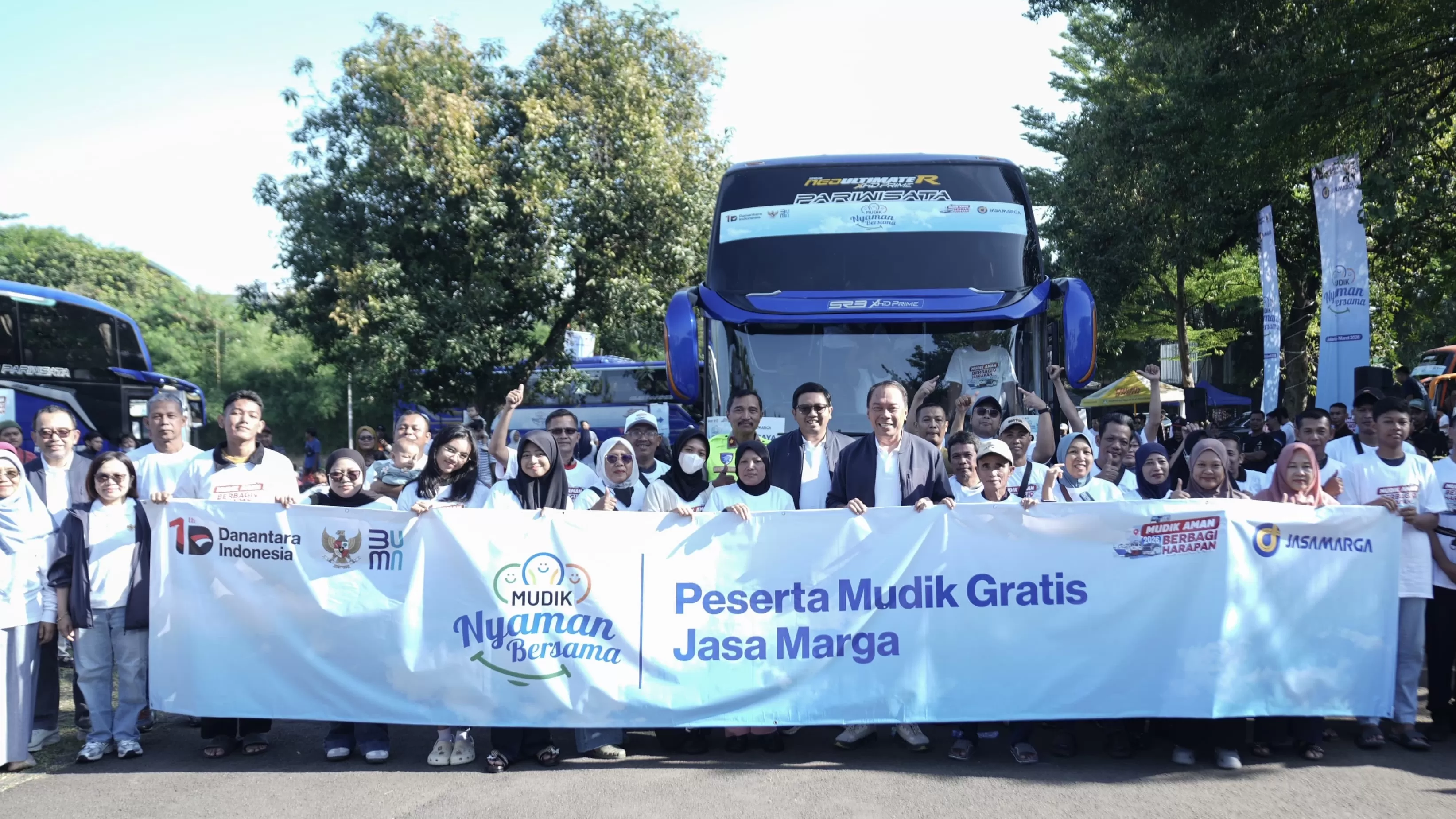 Jasa Marga melepas sekitar 1.500 peserta Mudik Gratis 2026 dengan skema keberangkatan lebih awal untuk mendukung kelancaran arus mudik.