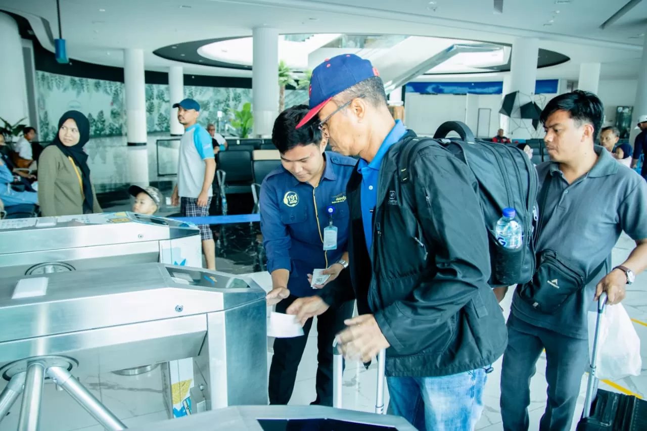 Telaga Punggur siap layani 64 ribu pemudik Lebaran 2026, ASDP imbau beli tiket hanya lewat Ferizy agar aman dan nyaman. (Dok. ASDP)