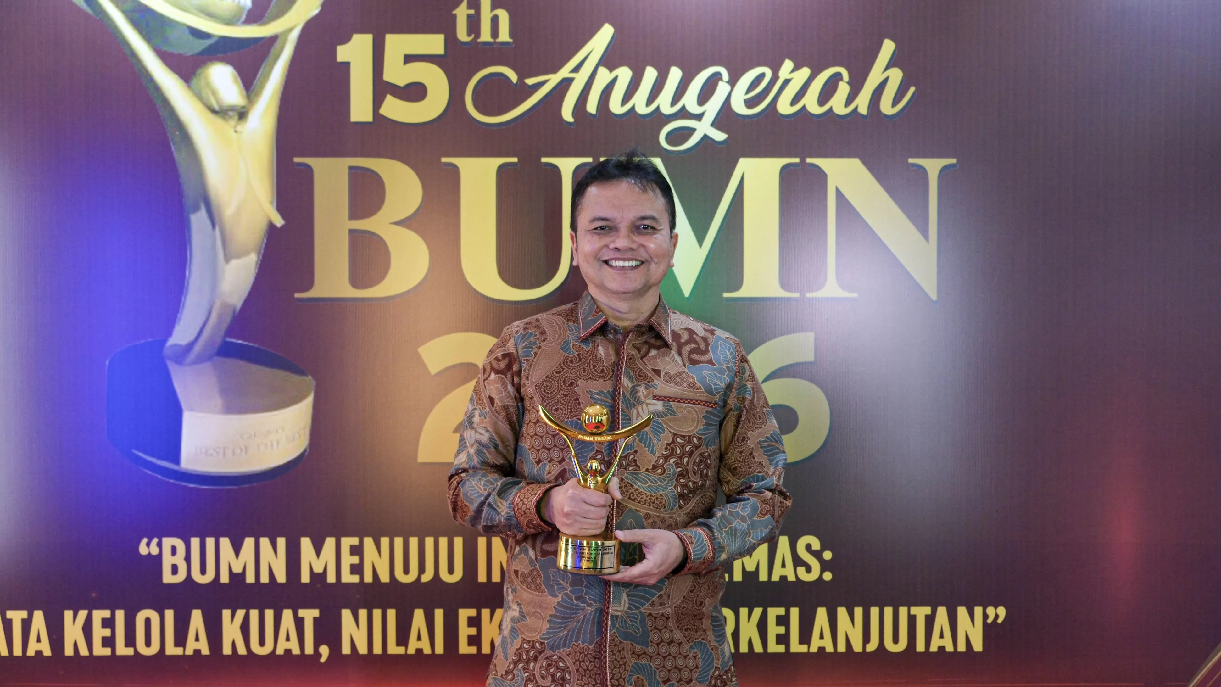 Penghargaan di Anugerah BUMN Award 2026 menjadi pengakuan atas langkah transformasi digital yang terus dijalankan PERURI.