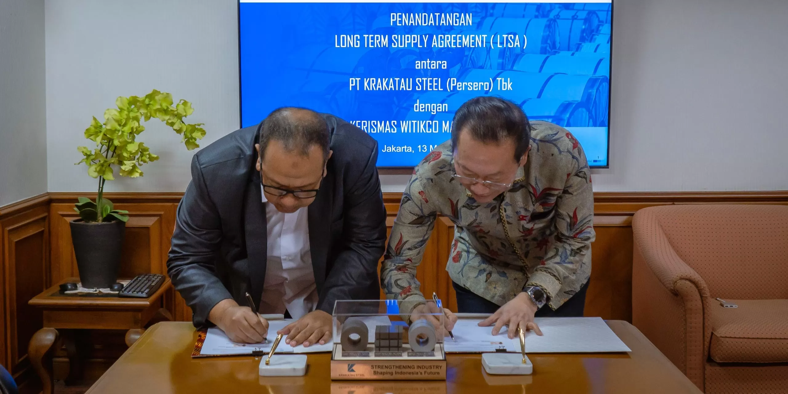 Lewat LTSA, Krakatau Steel memastikan kebutuhan bahan baku industri hilir tetap terpenuhi.