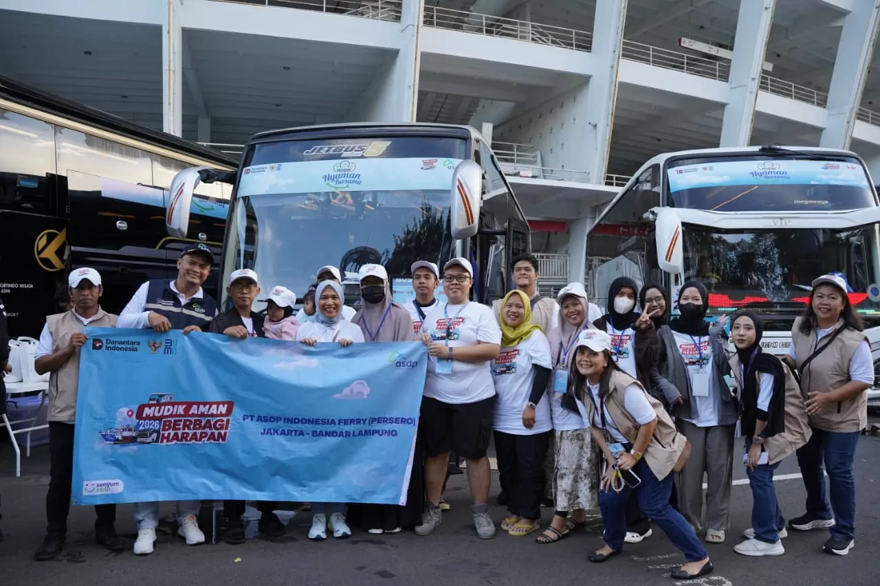 Program Mudik Gratis BUMN 2026 berhasil memberangkatkan 116.688 pemudik dengan dukungan ASDP, menghadirkan perjalanan aman dan nyaman. (Dok. ASDP)