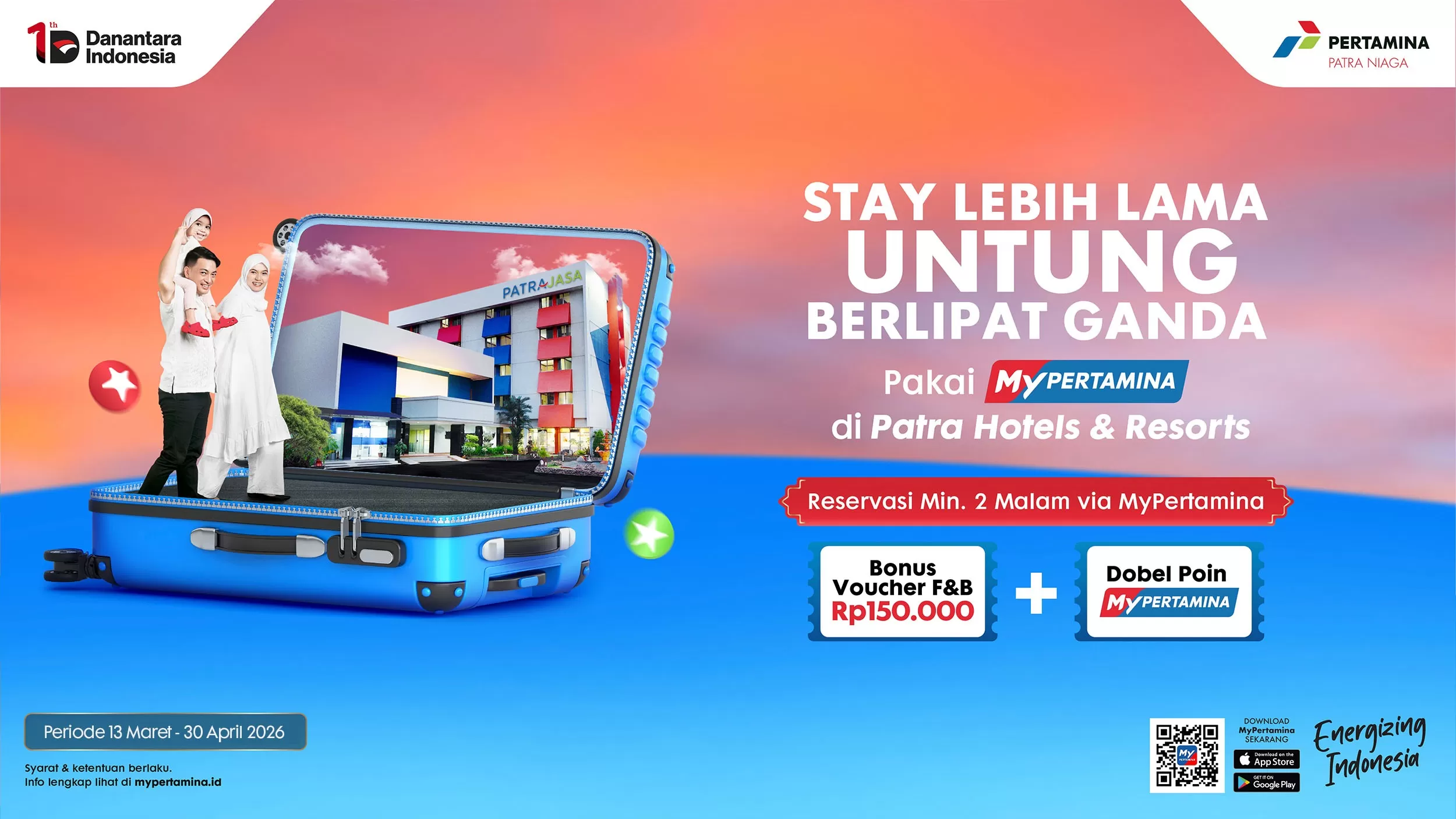 Lebaran makin seru, nginep di Patra Hotels bisa dapat bonus tambahan.