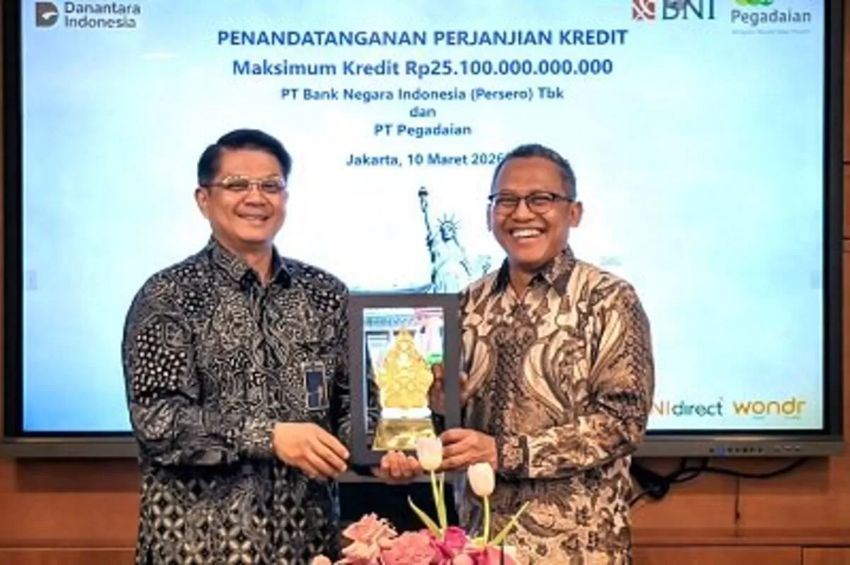 BNI menambah kredit Rp10 triliun ke Pegadaian, memperkuat kolaborasi dan memperluas akses pembiayaan bagi masyarakat. (bni.co.id)