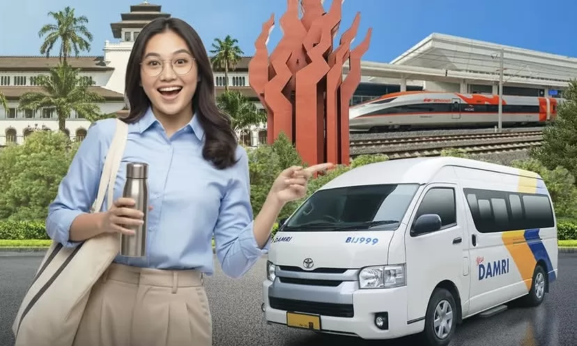 Dari stasiun langsung lanjut perjalanan. DAMRI bikin akses dari Whoosh makin simpel dan nyaman.