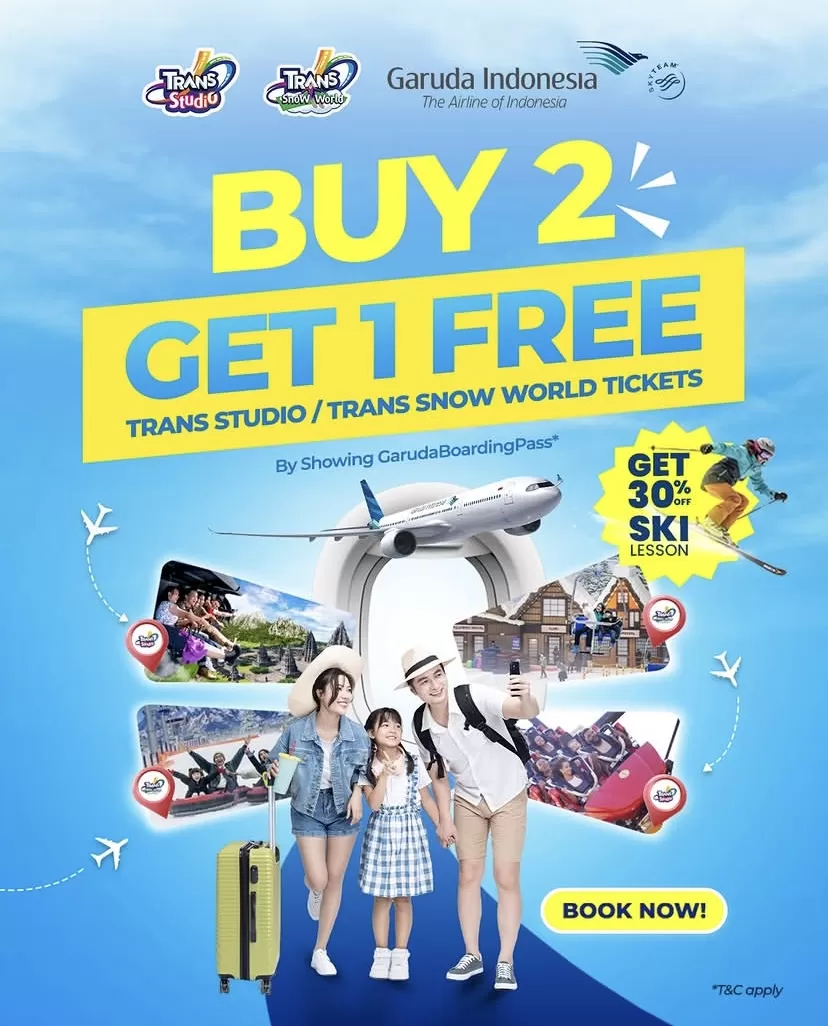 Dari pesawat langsung lanjut liburan. Tunjukkan boarding pass, dapat promo seru!
