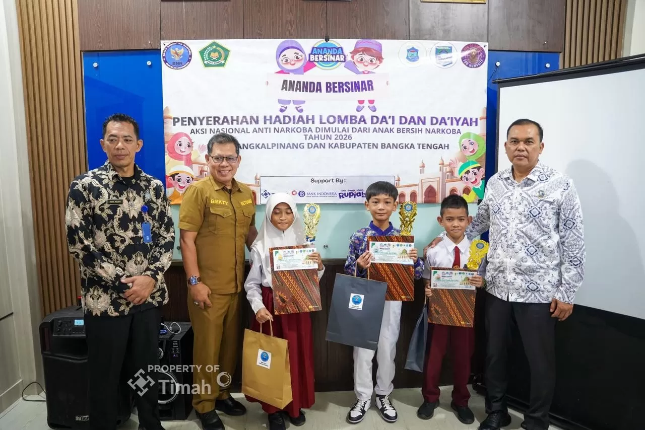 PT TIMAH dukung program Ananda Bersinar bersama BNN Pangkalpinang untuk tanamkan edukasi anti narkoba sejak dini kepada generasi muda. (Dok. Timah)