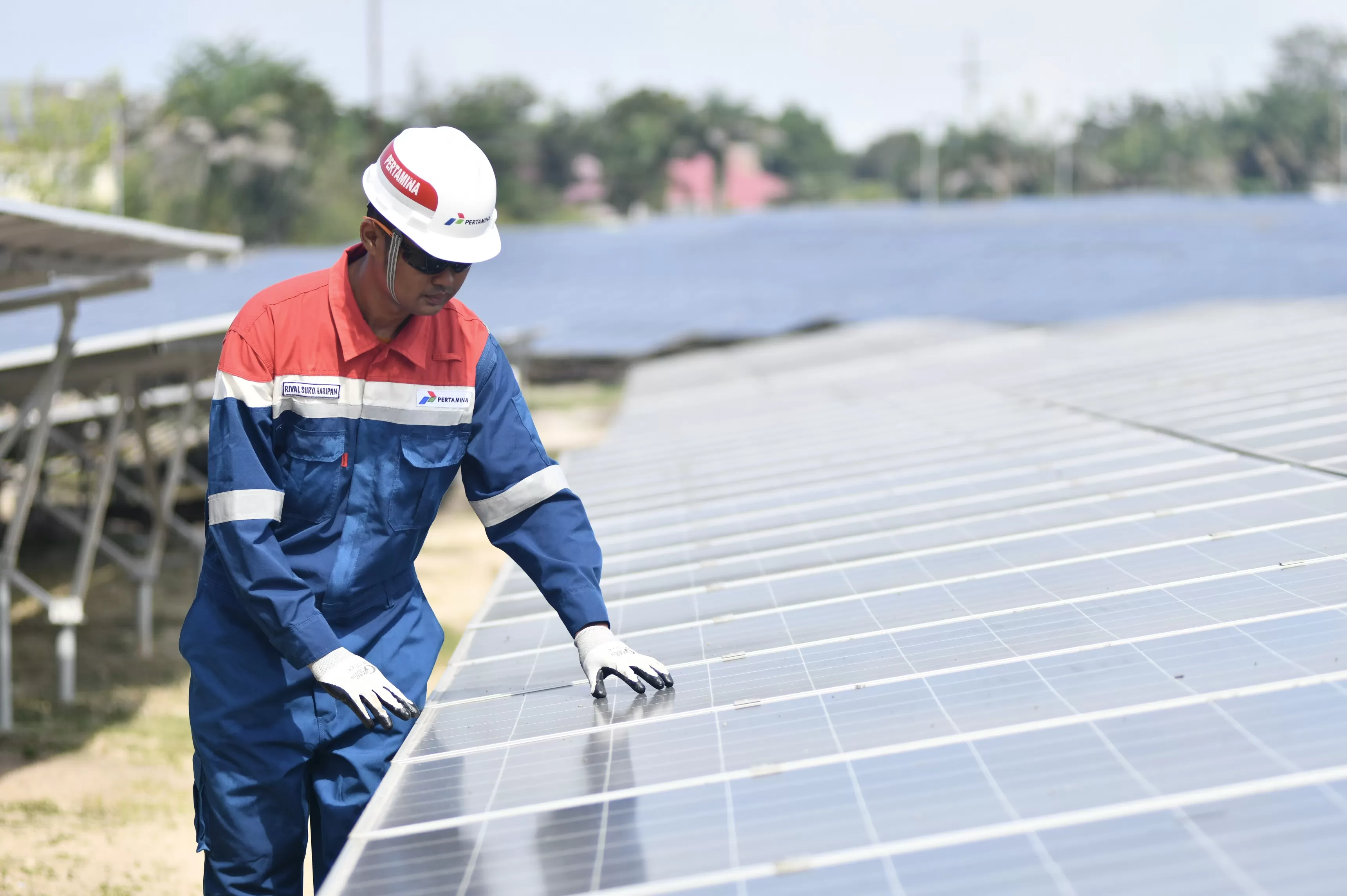 Pertamina percepat pengembangan energi terbarukan untuk ketahanan energi nasional, dukung transisi energi, serta capai target Net Zero Emission 2060. (Pertamina/Priyo Widiyanto)