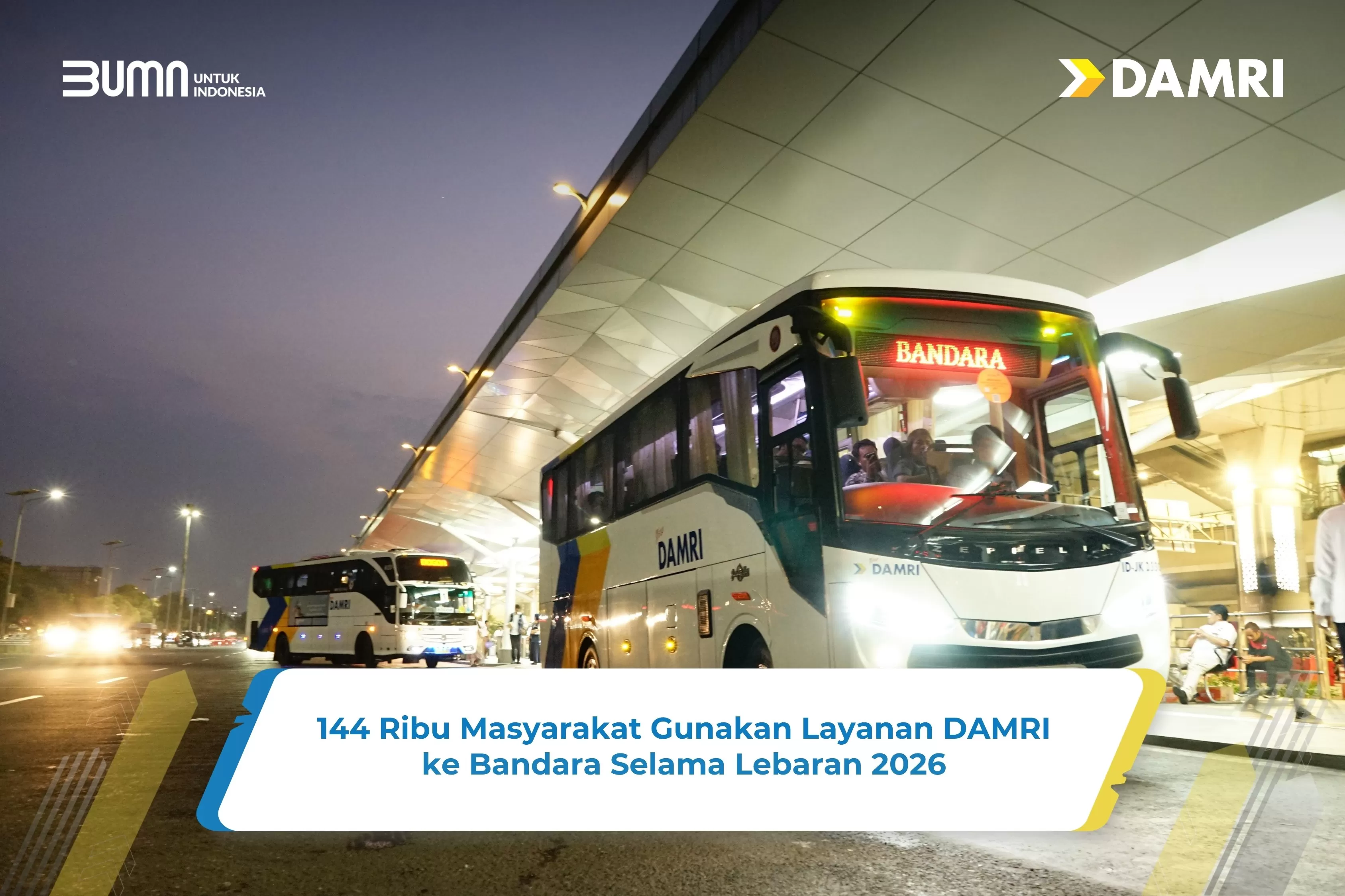DAMRI catat 144 ribu penumpang layanan pemadu moda saat Lebaran 2026, didominasi konektivitas ke Bandara Soekarno-Hatta. (damri.co.id)
