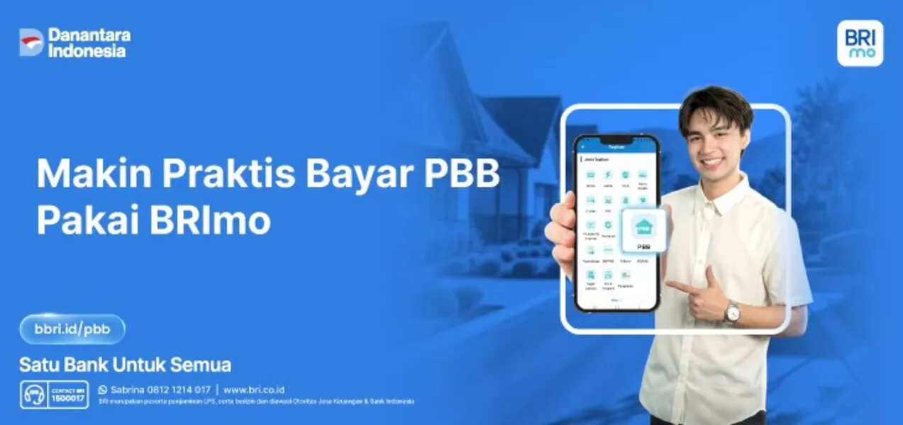 Membayar Pajak Bumi dan Bangunan (PBB) makin prakgis lewat BRImo, cukup dari smartphone tanpa perlu ke kantor pajak atau antre di loket. (bri.co.id)