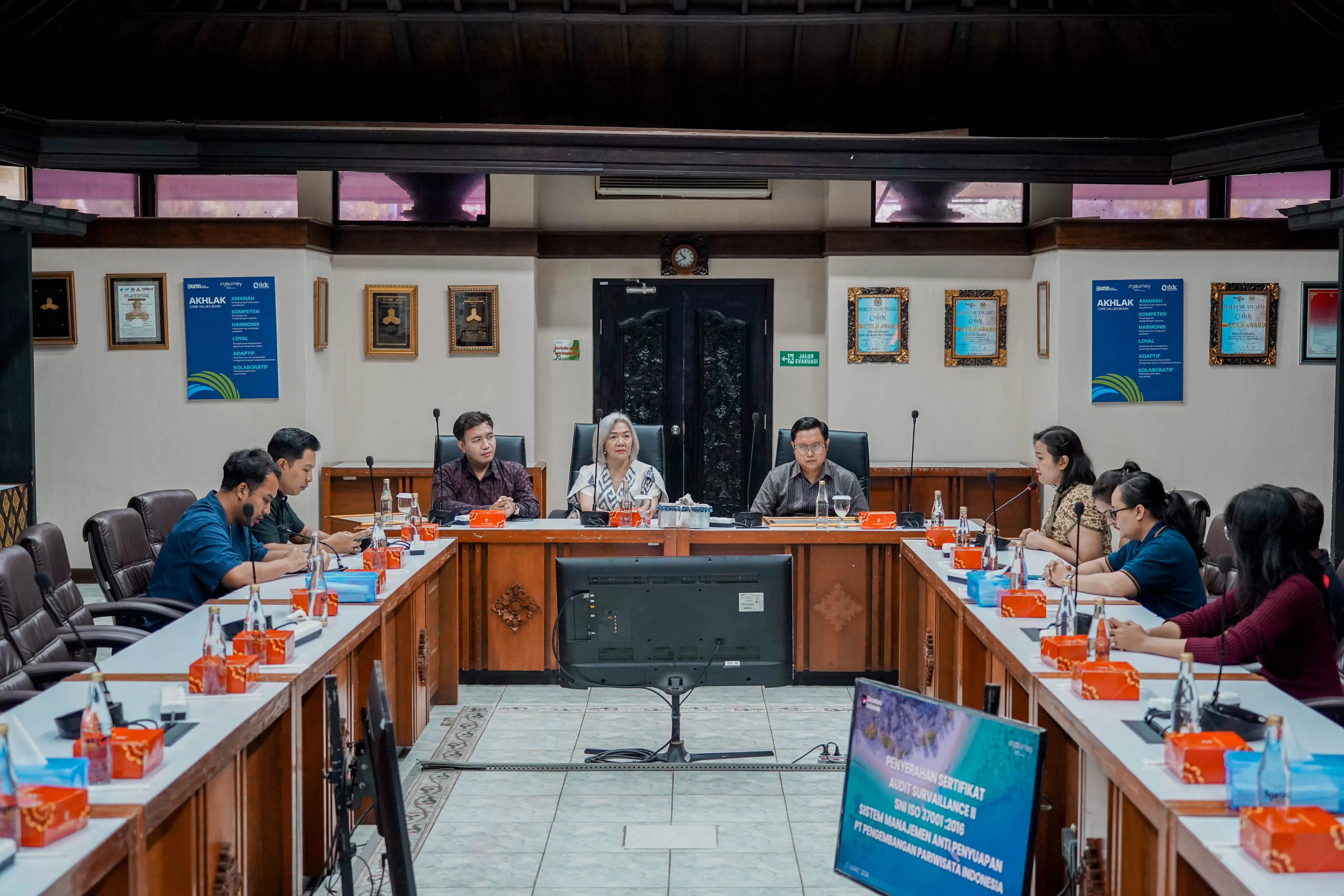 ITDC raih sertifikasi ISO 37001 untuk perkuat integritas dan tata kelola transparan, sekaligus meningkatkan kepercayaan investor pada pengembangan kawasan pariwisata. (Dok. ITDC)