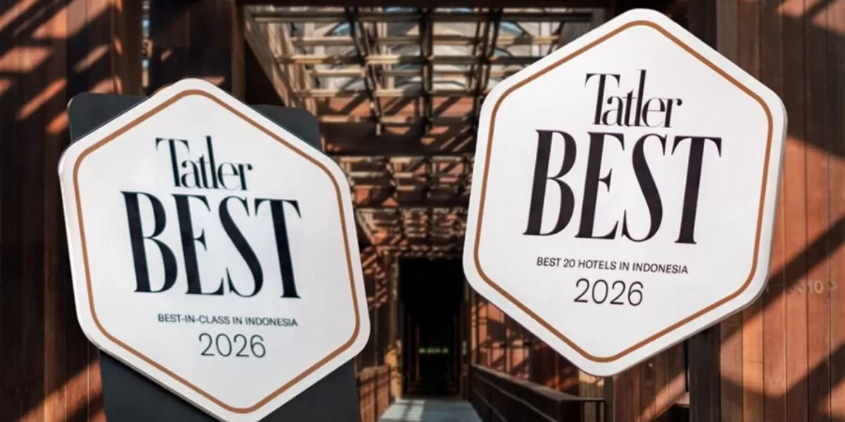 The Meru Sanur raih penghargaan Best New Hotel dan masuk 20 hotel terbaik Indonesia versi Tatler Best 2026, mengangkat keramahtamahan Indonesia ke tingkat global. (Dok. The Meru Sanur)