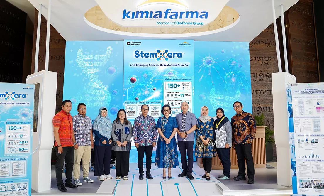 Kimia Farma perkenalkan Stemxera di konferensi internasional, dorong inovasi terapi stem cell dan akses kesehatan. (kimiafarma.co.id)
