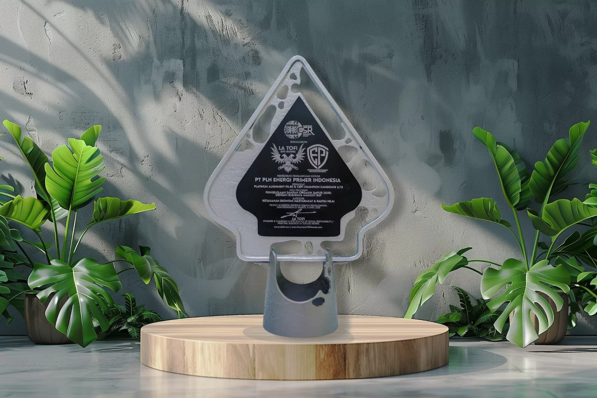 PLN EPI meraih penghargaan Platinum Alignment dalam ajang Nusantara CSR Awards 2026 yang diselenggarakan La Tofi School of Social Responsibility. (DOK. PLN EPI)