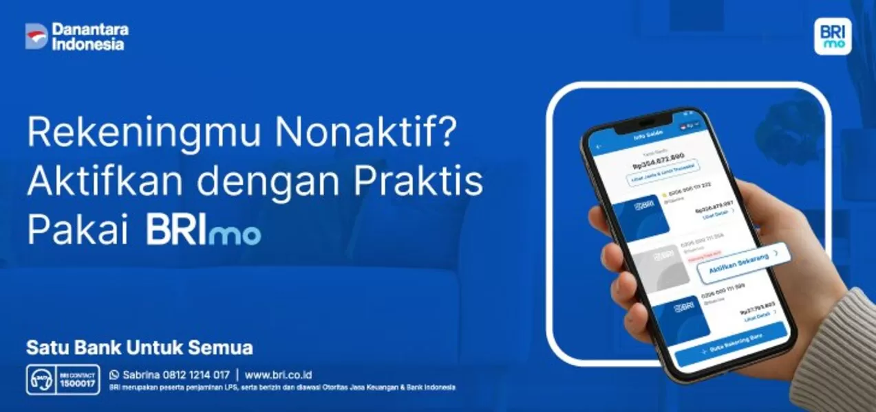 Simak cara praktis mengaktifkan kembali rekening BRI yang dormant melalui BRImo. (bri.co.id)