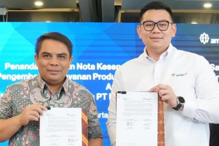 BSI dan ANTAM menandatangani Nota Kesepahaman (MoU) pengembangan layanan produk emas dan kolaborasi bisnis di Jakarta, Senin (13/4/2026). (bankbsi.co.id)