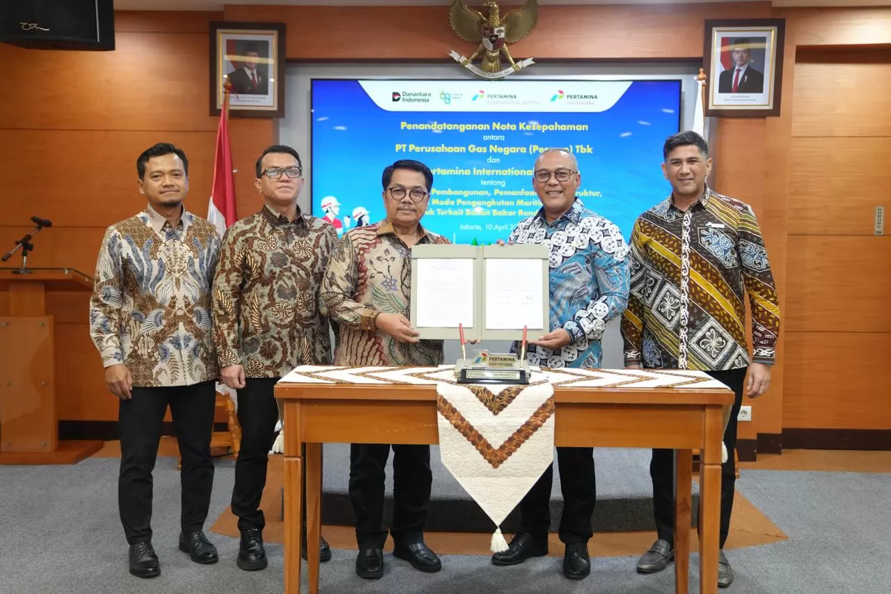 MoU PIS dan PGN ditandatangani Direktur Utama PIS Surya Tri Harto dan Direktur Utama PGN Arief Kurnia Risdianto pada Jumat (10/4/2026) pekan lalu. (DOK. PIS)