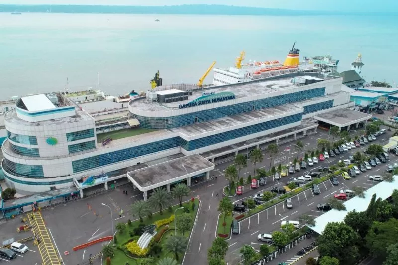 Terminal Gapura Surya Nusantara (GSN) kelolaan Pelindo Multi Terminal yang berada di kawasan Pelabuhan Tanjung Perak. (DOK. Pelindo Multi Terminal)