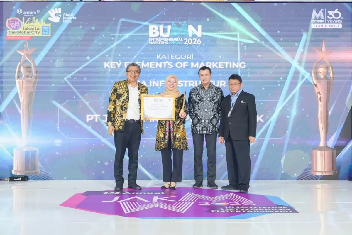 Jasa Marga hadir di Jakarta Marketing Week 2026 lewat kompetisi Travoy, booth interaktif, dan raihan penghargaan bergengsi. (jasamarga.com)