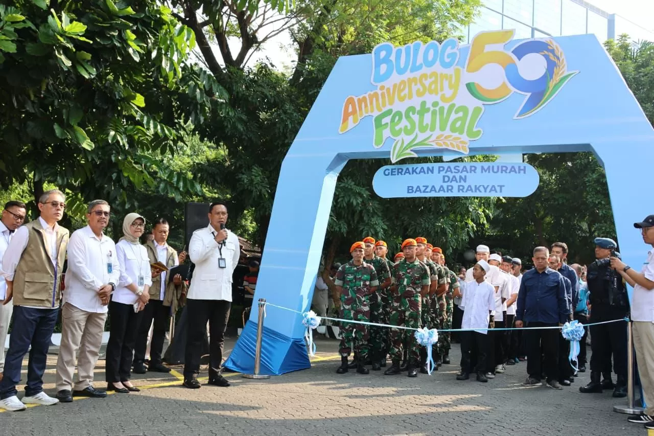 BULOG peringati HUT ke-59 dengan mengusung tema &ldquo;BULOG Siap Mewujudkan Swasembada Pangan Berkelanjutan&rdquo;. (Dok. BULOG)