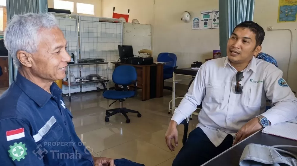Dari pemeriksaan kesehatan hingga pemantauan pemulihan pekerja, PT TIMAH terus dorong budaya kerja sehat.