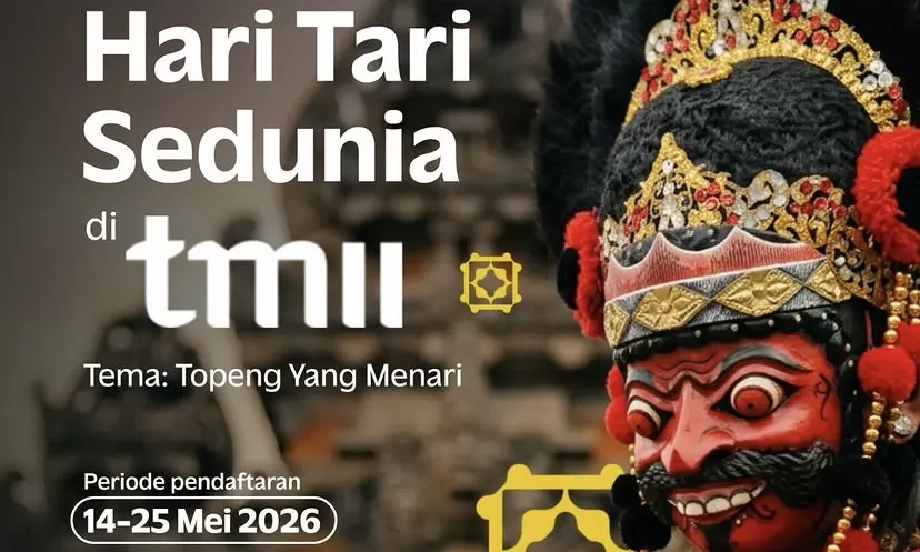Penari dari berbagai daerah diajak tampil di panggung budaya TMII pada Hari Tari Sedunia 2026.