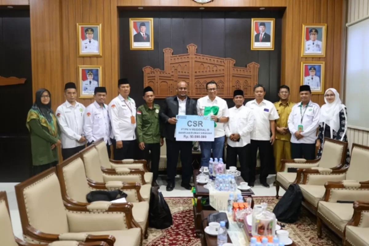 PTPN IV Regional III bantu pembangunan Rumah Singgah Kesehatan bagi pasien dhuafa di Siak lewat dana TJSL Rp50 juta. (Dok. PTPN IV Regional III)