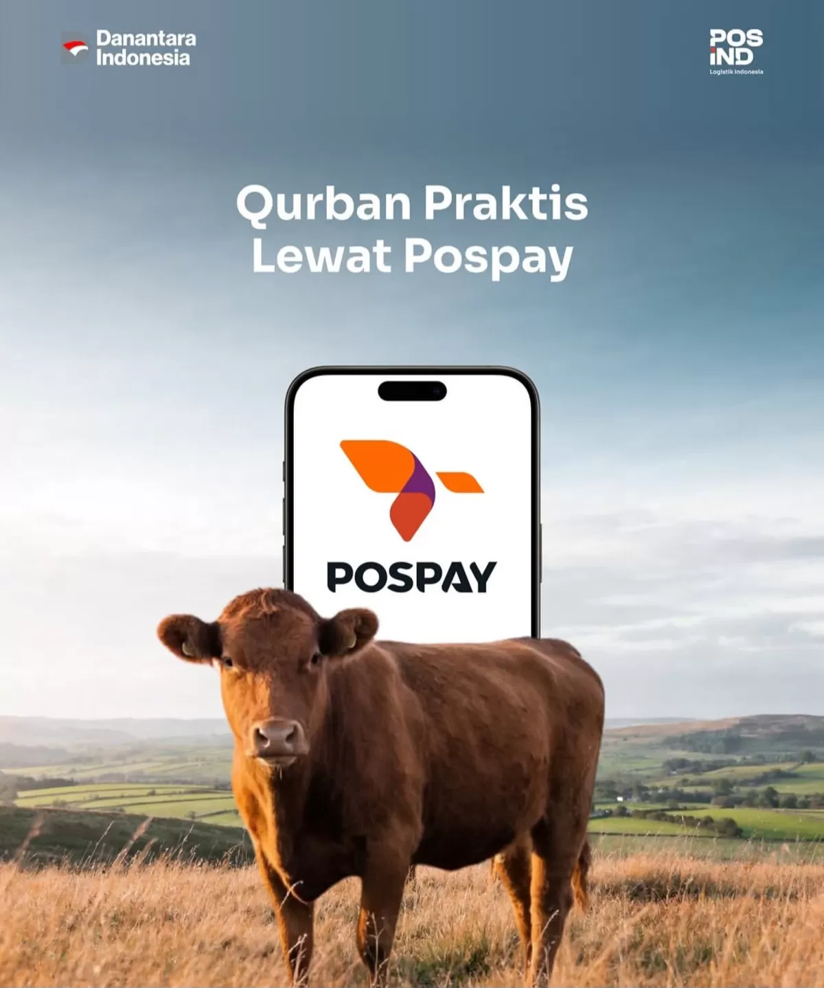 Pospay menghadirkan layanan Ziswaf Qurban yang memudahkan masyarakat menyalurkan kurban secara digital. (Instagram/@posindonesia.id)