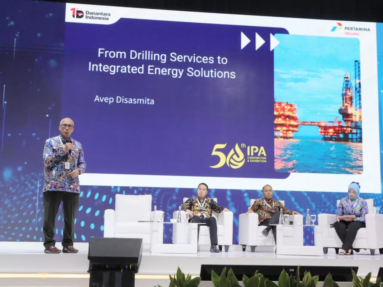 Direktur Utama Pertamina Drilling, Avep Disasmita, dalam sesi Innovative Energy Solutions (IES), Independent Session yang berlangsung di ICE BSD, Tangerang, Kamis (21/5). (Dok. Pertamina Drilling)