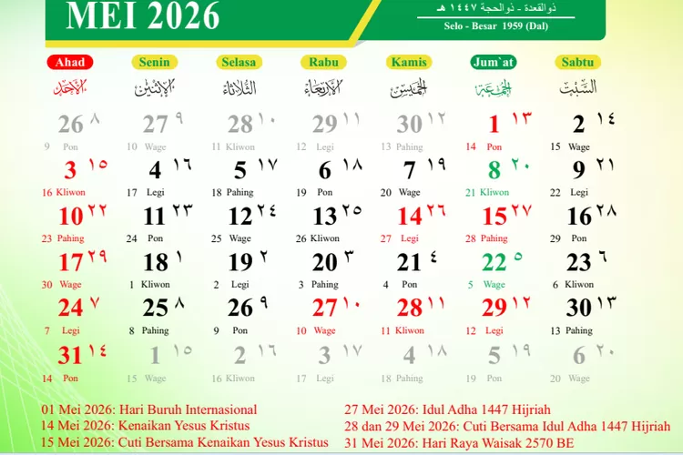 Libur Idul Adha 2026 berpotensi jadi long weekend hingga 6 hari. Cek jadwal libur nasional, cuti bersama, dan tanggal merahnya di sini. (Dok. Kemenag)