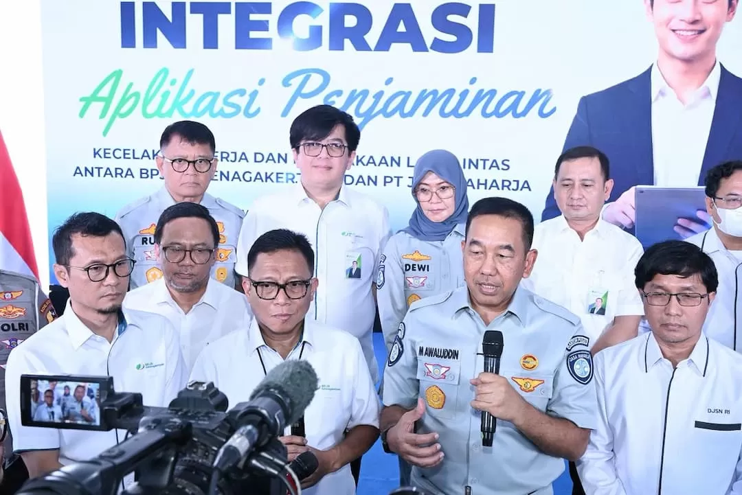 Jasa Raharja dan BPJS Ketenagakerjaan meluncurkan integrasi aplikasi untuk mempercepat layanan korban kecelakaan kerja. (jasaraharja.co.id)