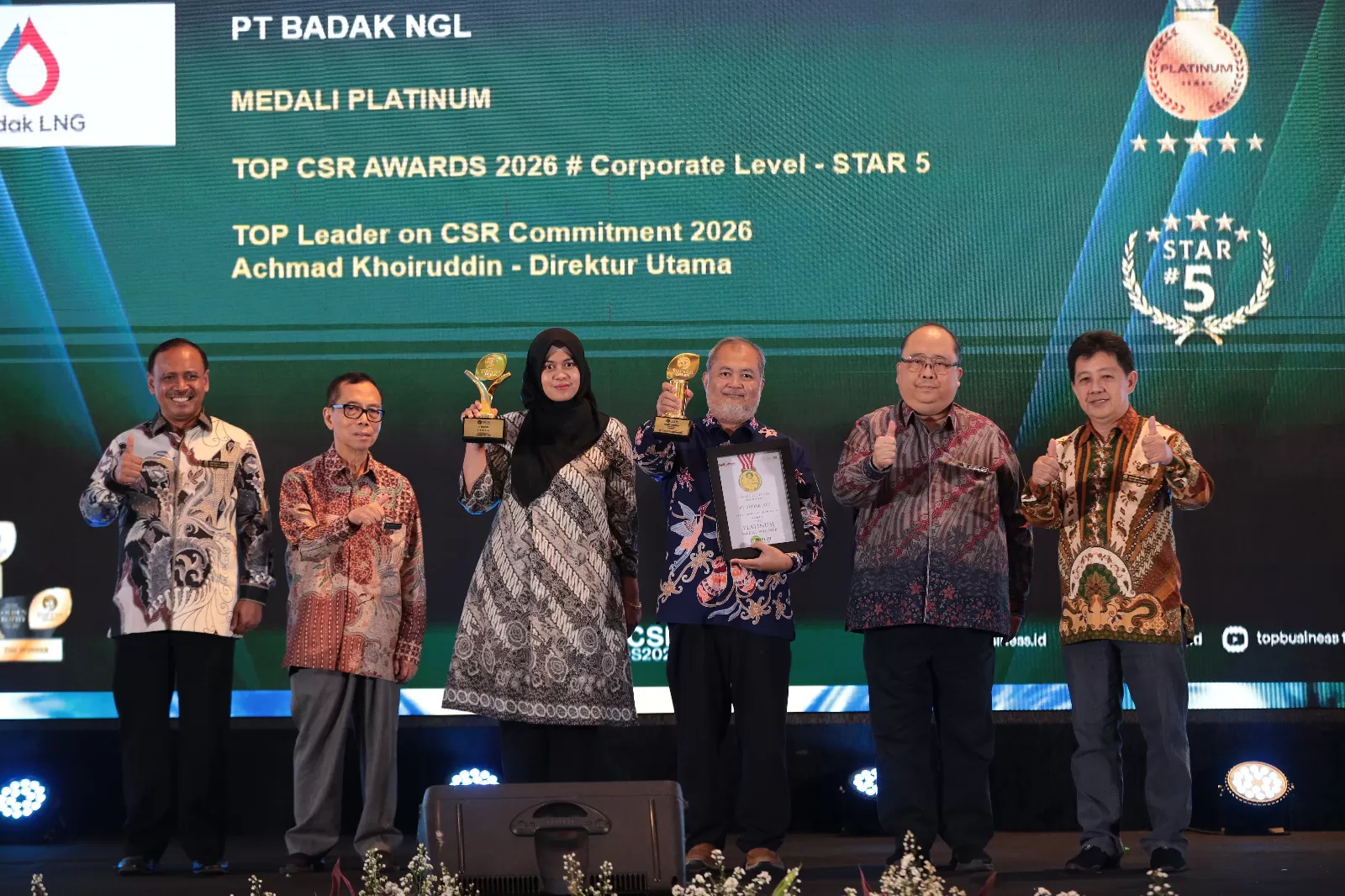 Badak LNG kembali meraih tiga penghargaan TOP CSR Awards 2026 atas konsistensi program pemberdayaan masyarakat dan lingkungan. (Dok. Badak LNG)