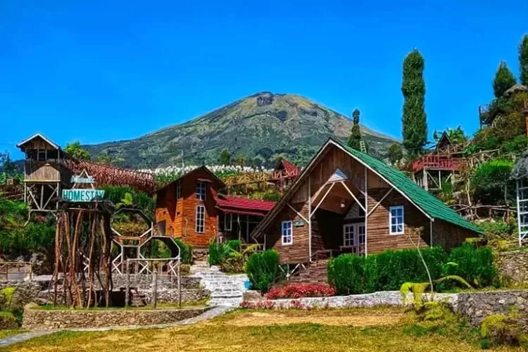 Daya tarik utama Kampung Atas Awan, Temanggung, ini pemandangannya yang indah dan udaranya yang segar. (jatengtravelguide.info)
