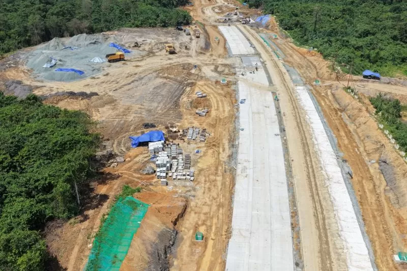 WIKA mencatat progres pembangunan Jalan Kawasan Kompleks Yudikatif telah mencapai 19,35%, melampaui progres rencana sebesar 18,29% hingga Mei 2026. (DOK. WIKA)