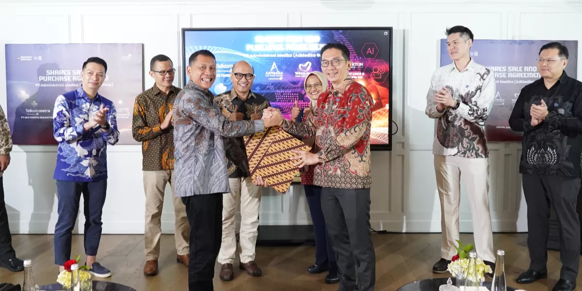TelkomMetra resmi melepas AdMedika Group ke Fullerton Health sebagai bagian penataan portofolio bisnis TelkomGroup dan strategi transformasi TLKM 30. (Dok. Telkom)