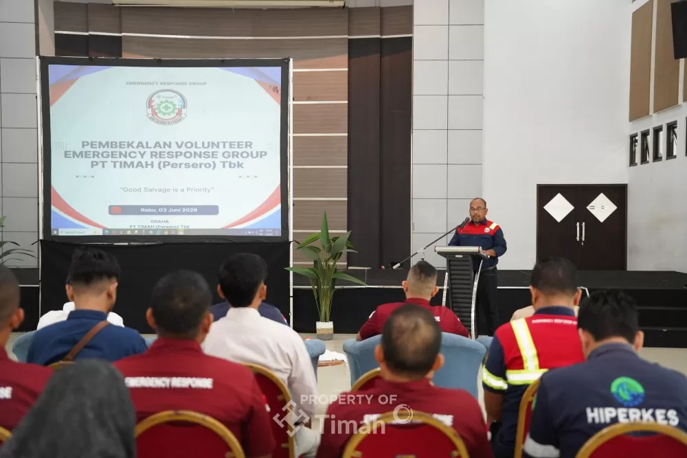 Kolaborasi PT TIMAH dan Kantor SAR Pangkalpinang menghadirkan pembekalan bagi Volunteer ERG untuk meningkatkan kesiapsiagaan dan respons cepat dalam penanganan bencana.