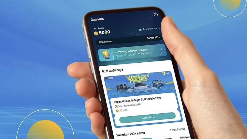 Gunakan PLN Mobile untuk bayar tagihan, beli token, transaksi kendaraan listrik, atau belanja di marketplace, lalu tukarkan poinmu dengan hadiah menarik.