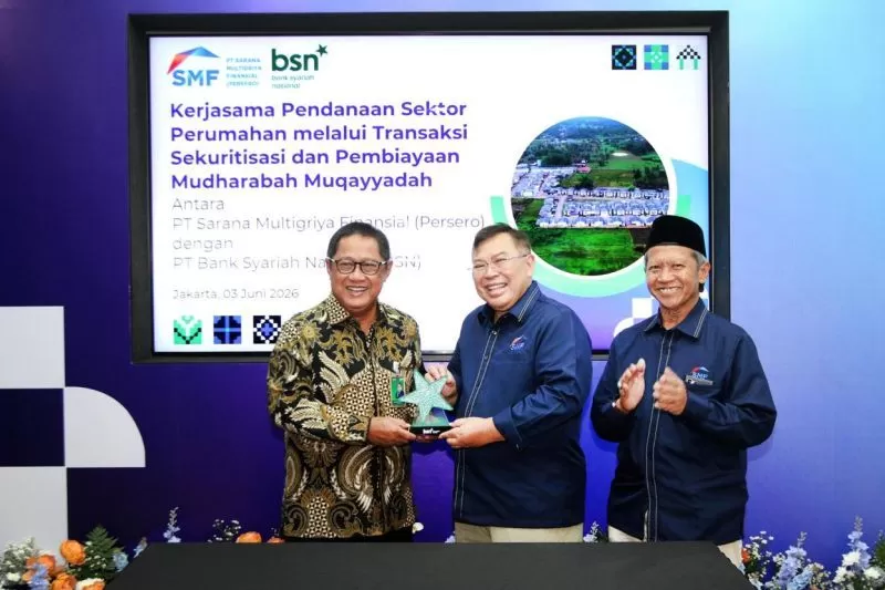 Bank BSN menjalin kerja sama dengan SMF ditandai dengan penandatanganan Nota Kesepahaman (MoU) di Jakarta, Rabu (3/6/2026). (DOK. Bank BSN)