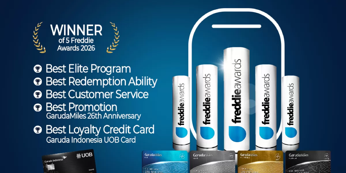 GarudaMiles kembali mencetak prestasi global usai meraih lima penghargaan bergengsi di Freddie Awards 2026, termasuk Best Customer Service. (Dok. Garuda Indonesia)