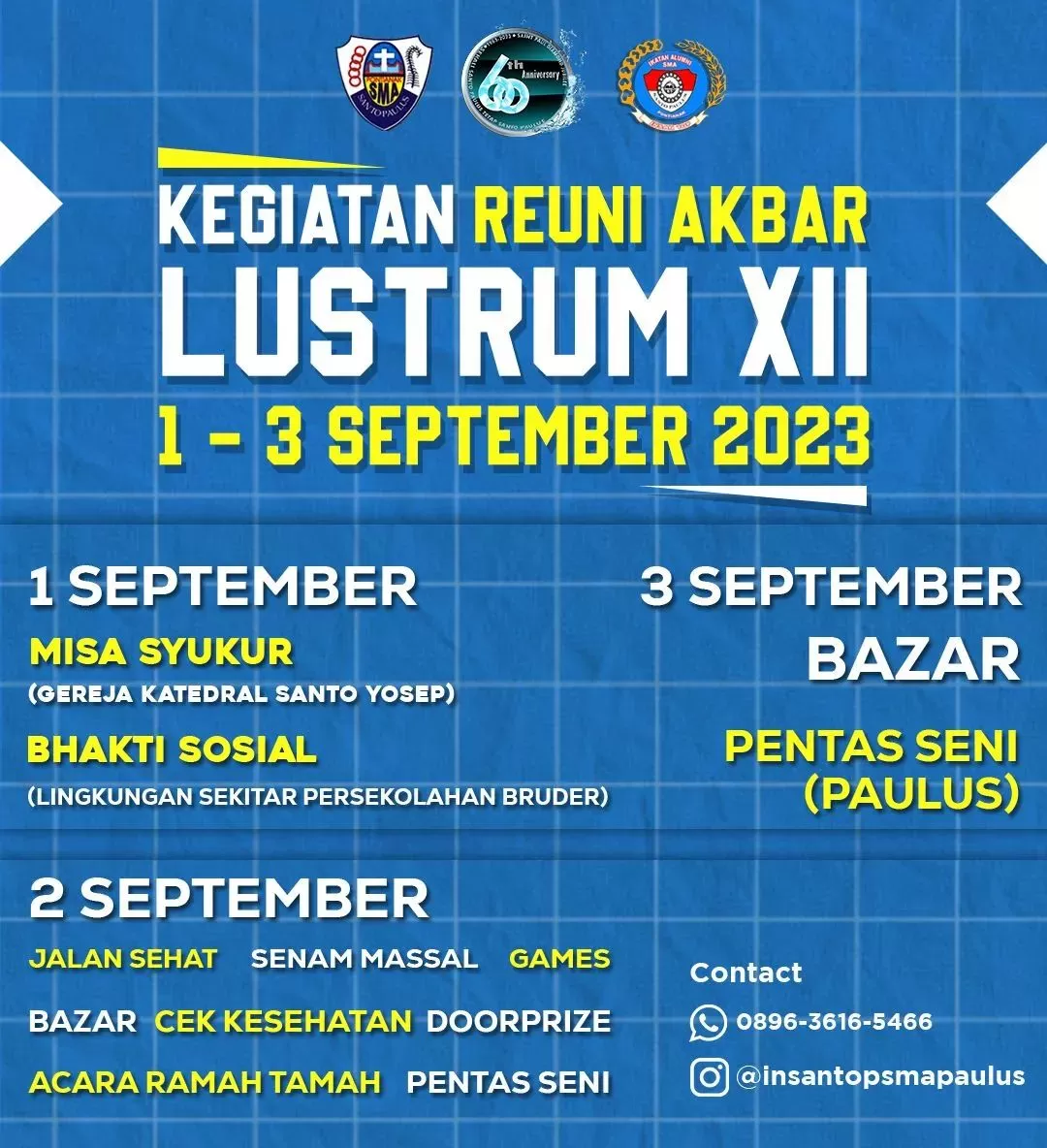 Lustrum XII: Reuni Akbar HUT Ke 60 SMA Santo Paulus Pontianak - Suara ...